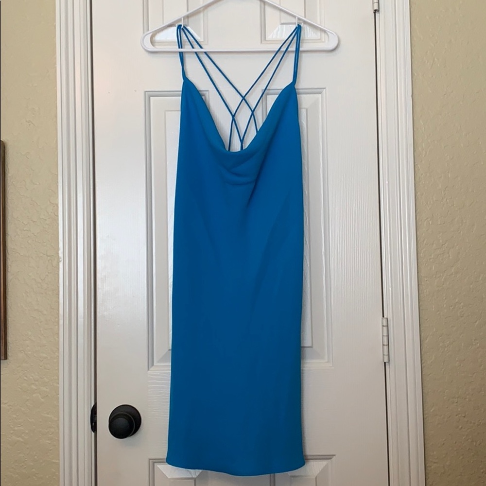 Bright blue dress from REVOLVE